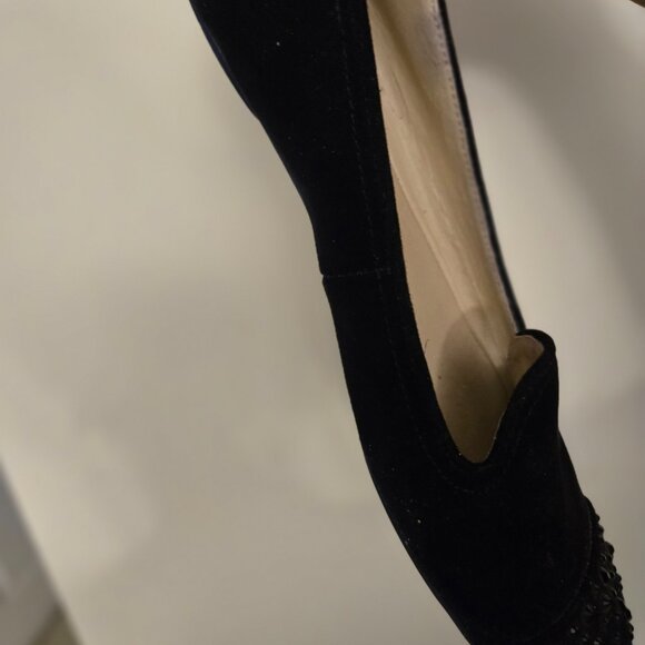 NINE WEST Carmina Women's Black Flats/Loafer w/Beaded Cap Toe - Size 8M - Picture 10 of 16